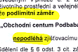 větší obrázek: Nedlouho po vydání stavebního povolení na "obchodní centrum Podbaba" se objevuje úmysl ještě něco přistavět - vzniká "II. etapa" - záměr je však již zařazen mezi záměry podlimitní. Proč se neposuzovaly obě etapy naráz?