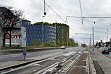 větší obrázek: Jediná vizualizace AFI Vokovice z EIA. Poměrně zavádějící, pokud si uvědomíme, že budova v popředí (City self-storage) je čtyřpatrová. AFI je poněkud "přiscvrklé".